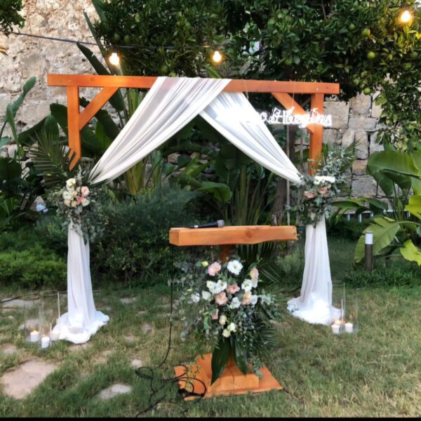 Antalya Nikah Seremonisi Organizasyonu Ahşap Tag Dolce Vita